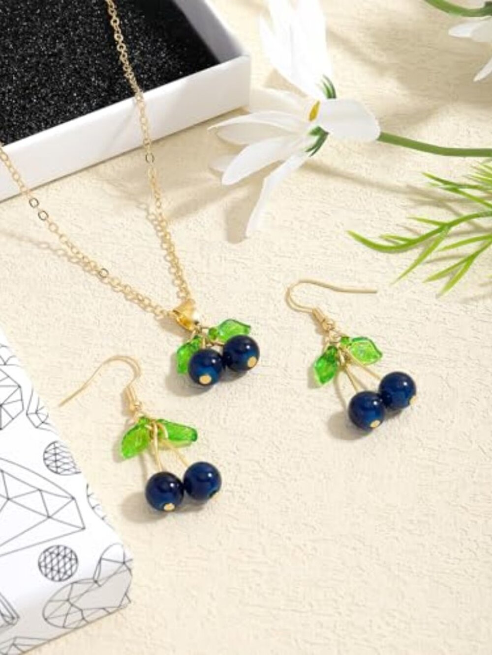 Fruit‎ Jewelry Set for Women, Cute Fruits Necklace Earrings Set